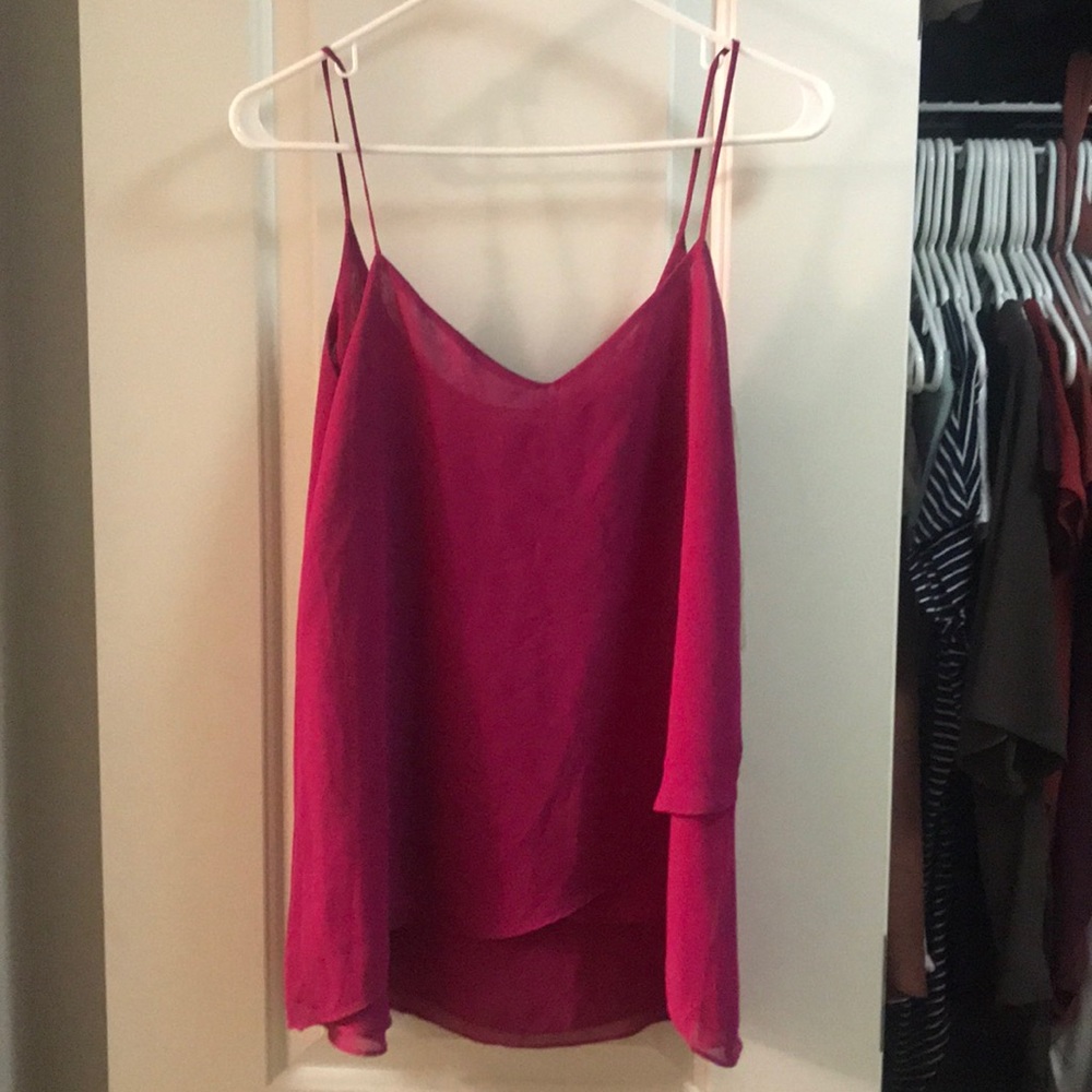 Pink flowy tank